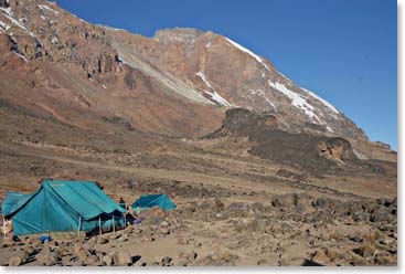 Some of the incredible mountain views at Karanga Camp