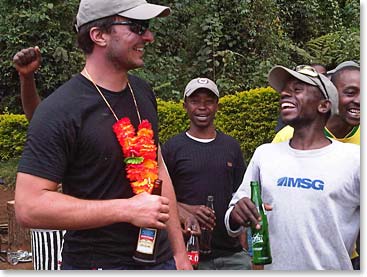 Robert sharing a laugh with his Erick