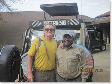 Bill with our incredible driver, David!