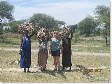 Mairin posing with some of the beautiful local women