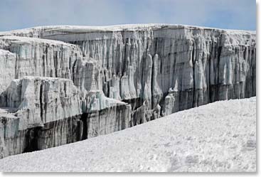 Primeira visão das geleiras (First view of the glaciers)