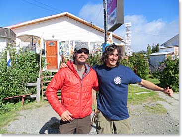 Our two Chilean guides, Felipe and Harry (shown here at a highway stop on our drive to Torres), are going to be excellent resources. Their knowledge of natural history and appreciation for the natural world is superb, and we have great deal of fun with them; they are great guys.