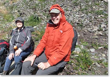 Earlene and Bob at a break