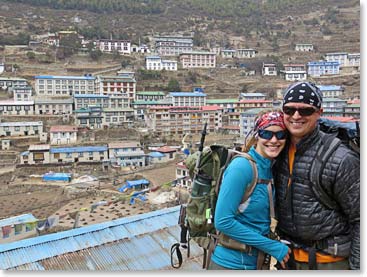 Cassidy and Daniel in Namche