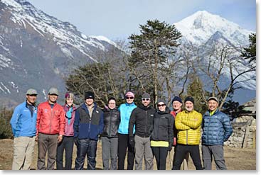 Group Photo at Sagarmatha National Park Headquarters, Namche Bazar