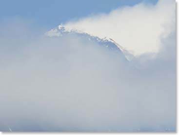 Our first view of Mount Everest was not very encouraging.  It looks like it can get very nasty up there!