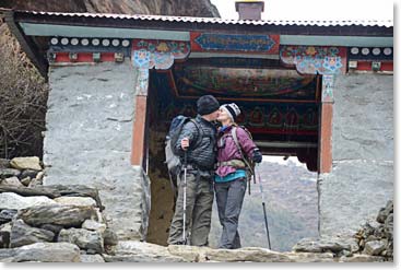 This gate is a short distance for Pangboche where we all celebrated.