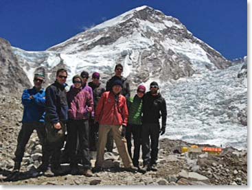 We arrived at Everest base camp