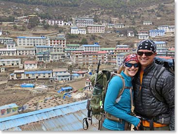 Cassidy and Daniel in Namche