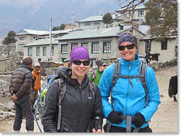 Katie Branham and Joanne in Khumjung