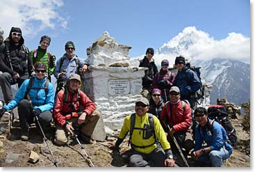 The team at our high point so far, 4040 meters, 13,200 feet above sea level
