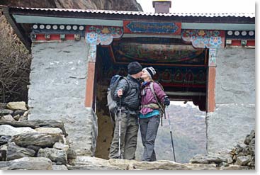 This gate is a short distance for Pangboche where we all celebrated.  