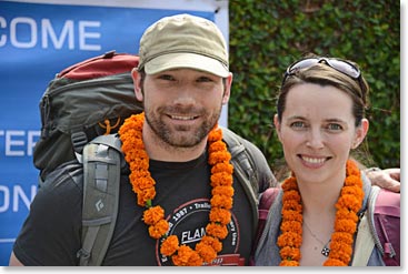 Katie and Steve arrive in Kathmandu