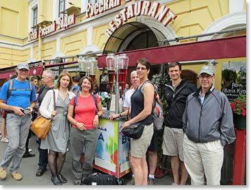 The team outside the Vodka Museum