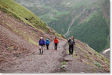 Rafael captures a great shot of Tim, Terri, Margaret and Wally hiking.