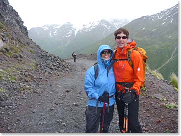 Margaret and Terri stop for a photo.