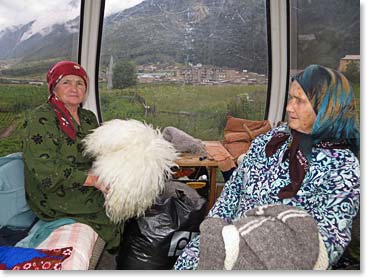 We found these two ladies selling their hand knitted items.