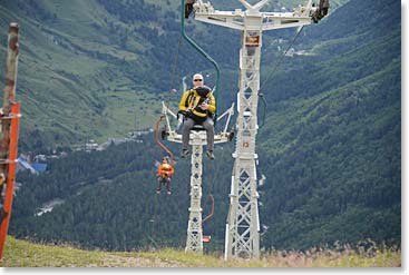 Tim and Terri on the chair ride up