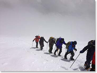 What it is like when we climb. Each day we have been moving up for acclimatization.