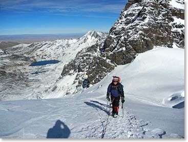 Joe approaching Tarija Peak