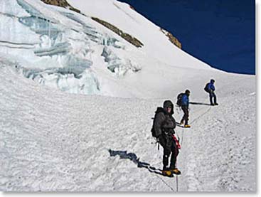 Exploring the glaciers in Bolivia