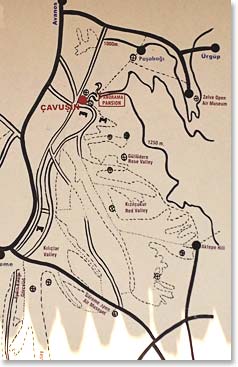 A map of our 5k hike through the valleys