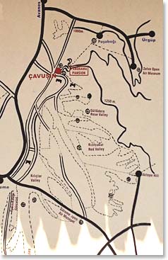 A map of our 5k hike through the valleys