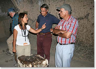 The team learned about the unique history of the region. Richard enjoyed hearing what the guide had to say about the underground cities.