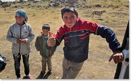Some local children came to say hello.