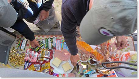 Preparing our lunch