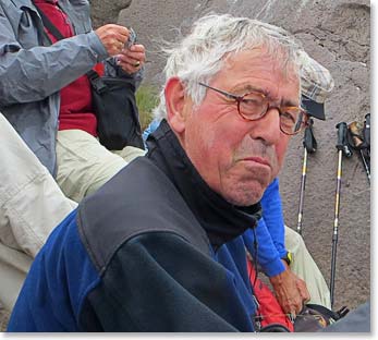 Bart high on the slopes of Mount Hassan