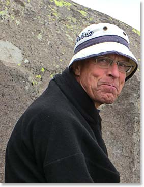 Evert high on Mount Hassan