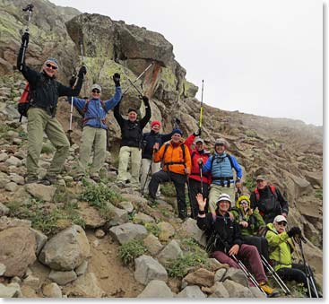 Team photo at our highest point