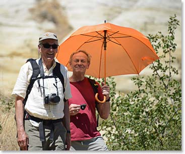 Fons and Jan along the trail