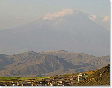 Our first view of Ararat at 6:30pm