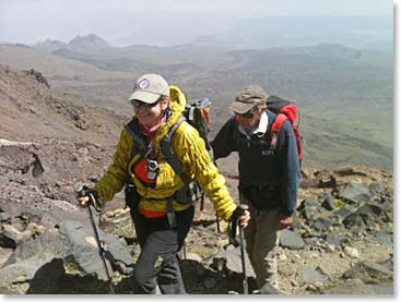 Leila and Jan Dekker climbing at a nice slow pace together