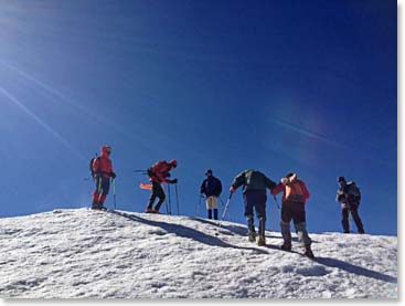 At 8:00am this morning, the team made the final difficult steps in high winds to the summit of Mount Ararat. Congratulations Team!