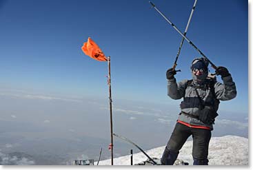 Charles Gielen on the summit