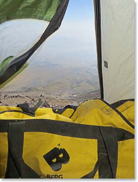 Views from our tent on high camp