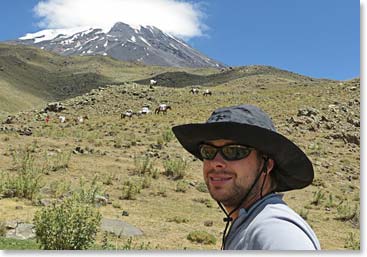 Jack with Mount Ararat behind