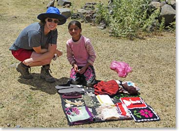 A local shepherd girl had set up shop along the trail. Lexa stopped to see what she had.