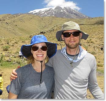 Jake and Lexa looking happy along the trail