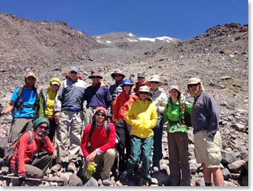 The group at what we call “coca cola” camp, 12,200 feet