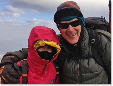 Cary and Jack at their high point 16,000 feet