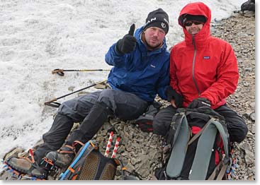 Jimmy and Jack above 16,000 feet