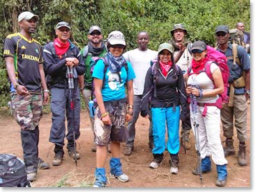 The group all ready to go