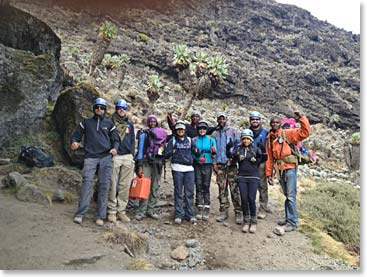 The group before climbing the Barranco wall
