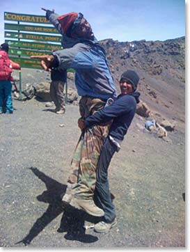 Always time for some fun on Kilimanjaro!