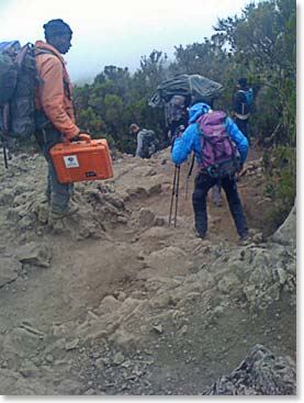 After a beautiful, exciting and successful climb it is time to descend.