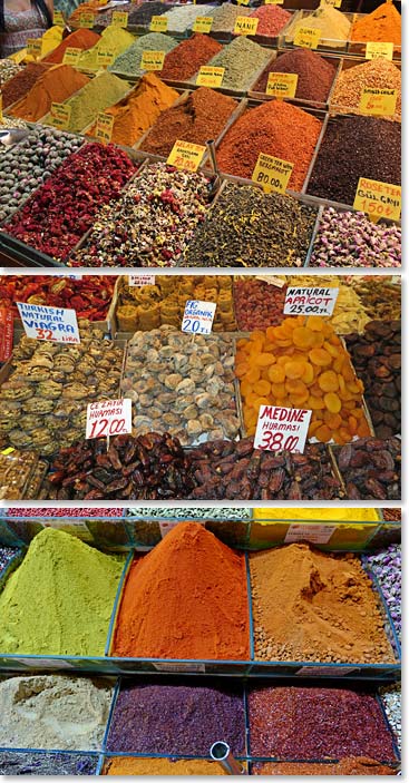 The Spice Bazaar is filled with so many different spices the whole place is vibrant